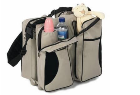 3 in 1 Portable Bassinet Diaper Change Station Bag  - Beige_2
