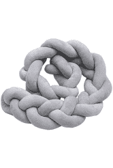 Braided Cot Bumper - Light Grey_0