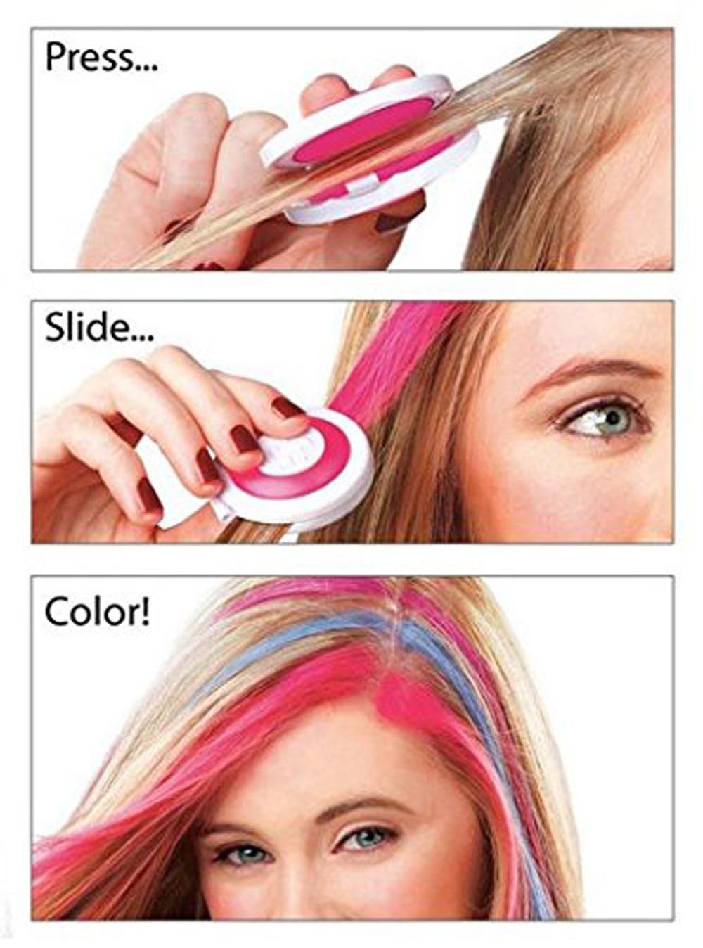 Hot Huez Temporary Hair Chalk - Set of 4 Colors