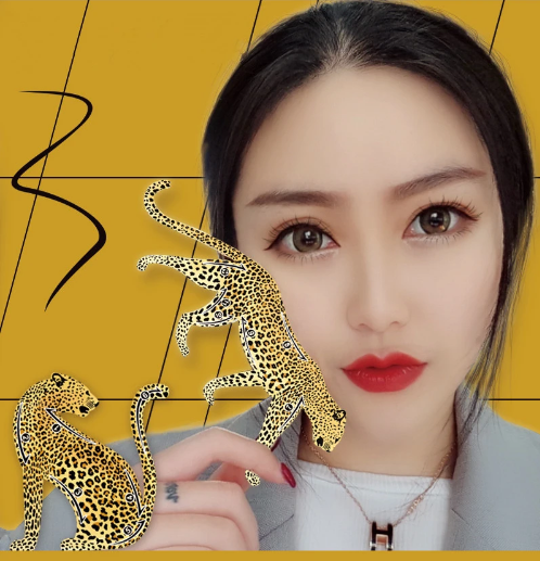 2 Pcs Leopard Eye Make-up Stencils