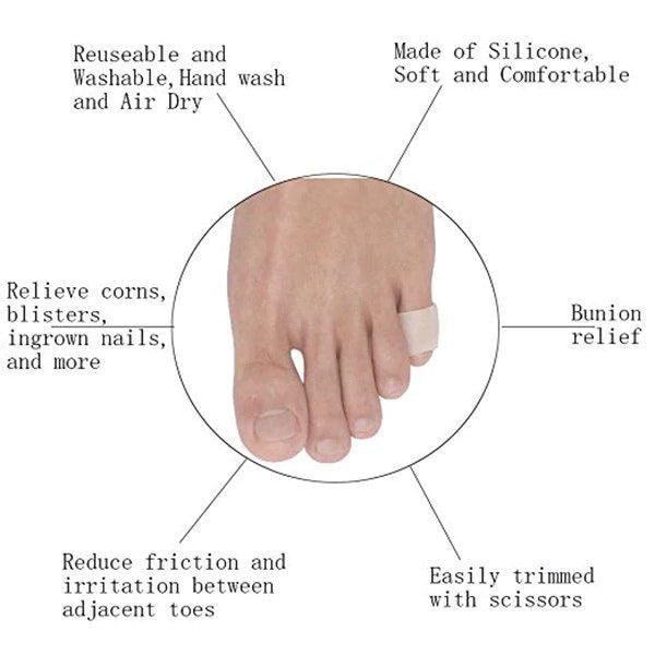 Gel Toe Protector Sleeves - 5 Pairs