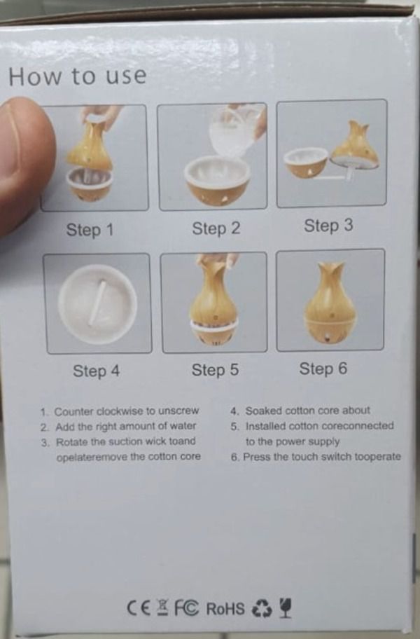 LED Ultrasonic Wood Pattern Pot Shaped Diffuser & Humidifier_2