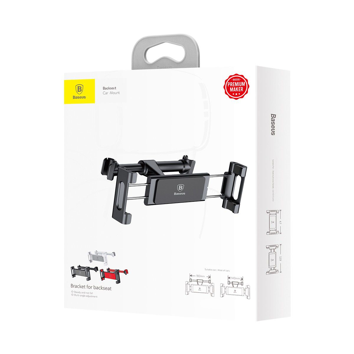 Car Back Seat Headrest Mount Holder for 4.7"-12.9" Devices - Black_4