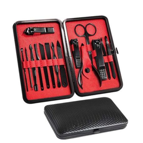 15 Piece Manicure Set - Black_1