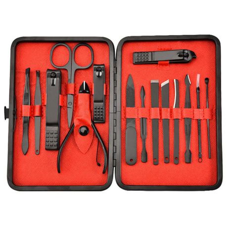 15 Piece Manicure Set - Black_0