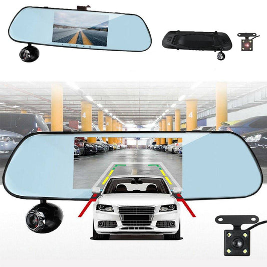 HD Driving Recorder DVR Rear View Mirror Camera Dash Cam Recorder G-sensor_0