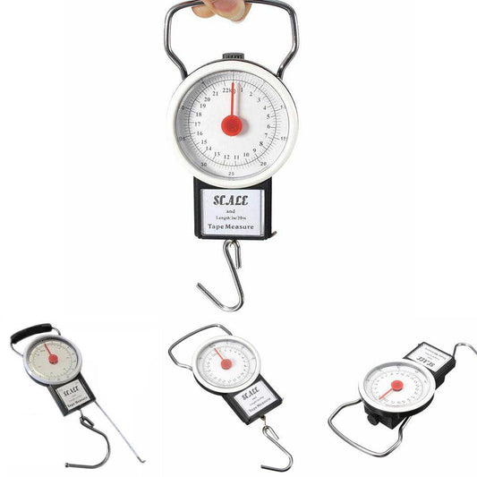 22kg Portable Luggage Weight Hook Scale With Tape Measure_0