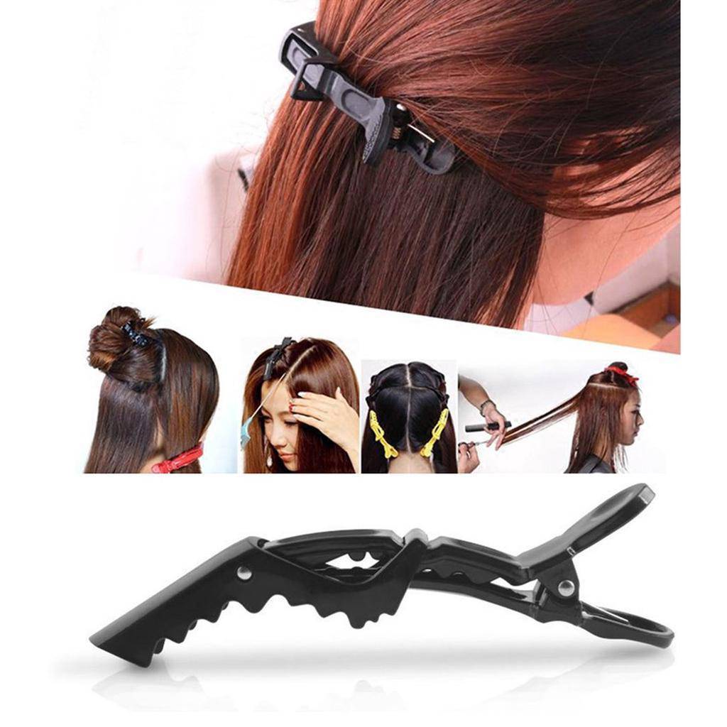 3Pcs Universal Crocodile Hairdressing Cutting Clamps Hair Grip Clips_0