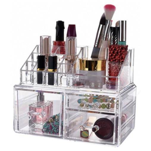 Cosmetic Display Organizer With Drawers_0