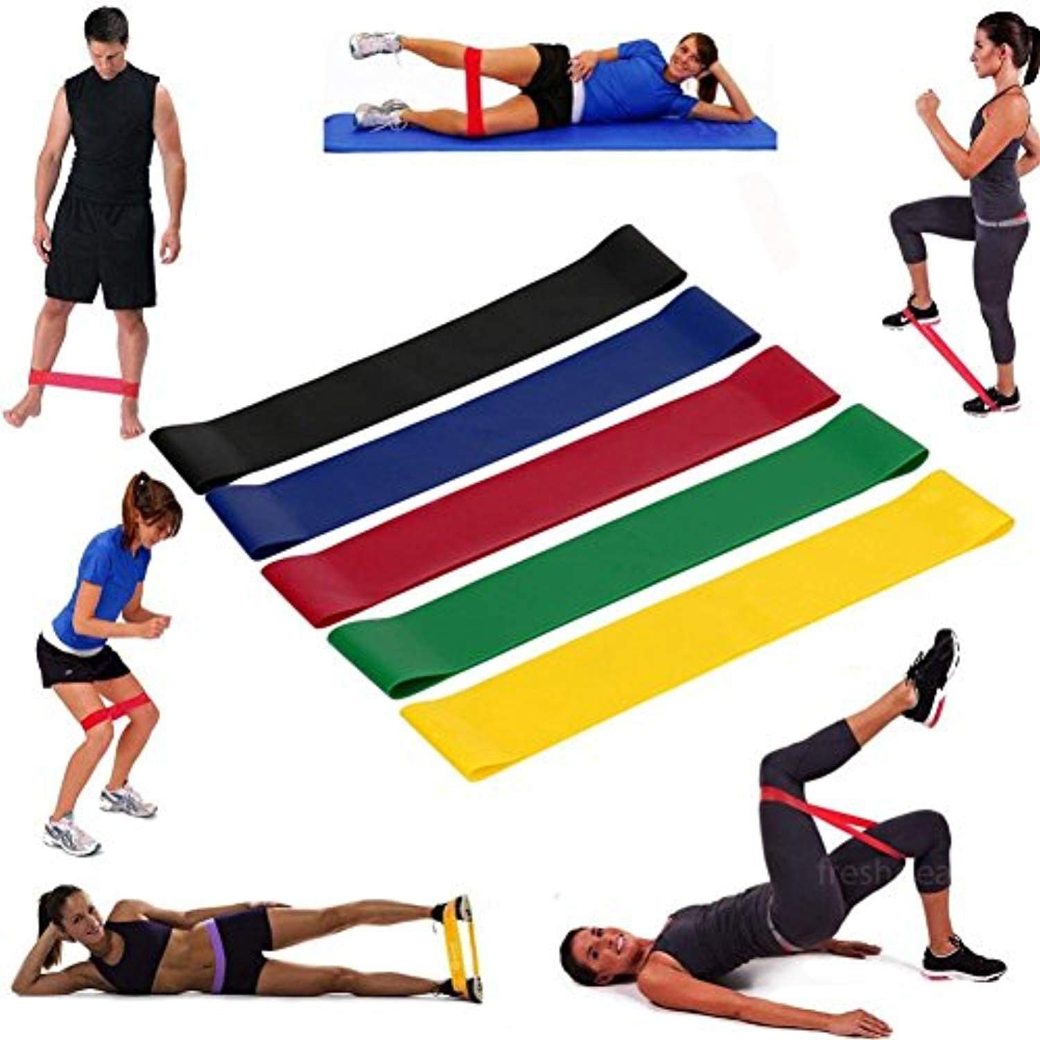 5 Pieces Exercise Resistance Belt_0