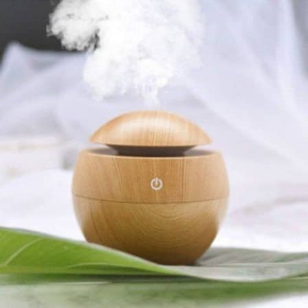 Ultrasonic Aroma Humidifier with Colour Changing LED - Brown_0