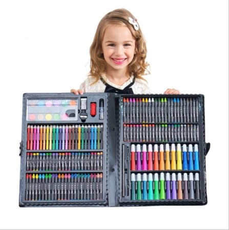 168 Pcs Kids Super Mega Art Colouring Set - Black_0