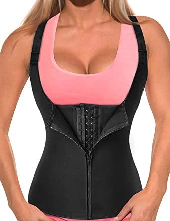 Adjustable Shoulder Strap Body Waist Cincher Vest - Extra Large / Black_0