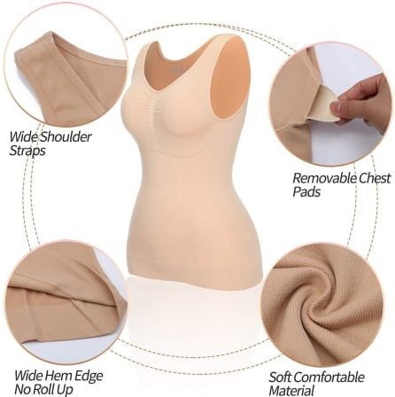 Body Shaping Sling Waist Camisole Vest - 3 Extra Large / Brown_0