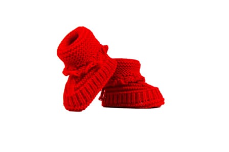 Stylish Baby Infant Wool Shoe Socks - Red_0