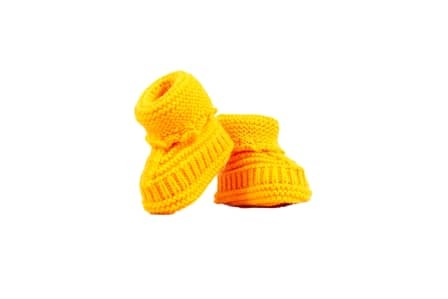 Stylish Baby Infant Wool Shoe Socks - Yellow_0