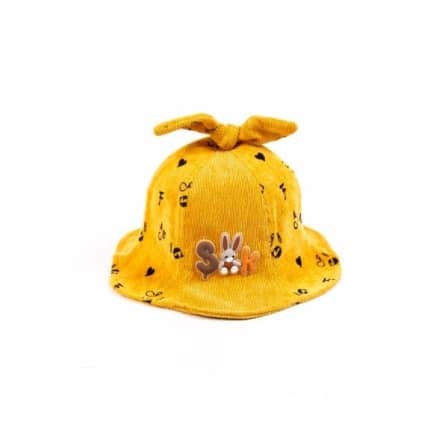 Stylish Corduroy Infant Baby Sun Hats - Mustard_0