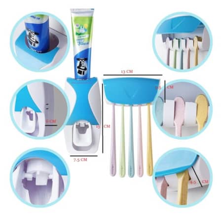 Toothpaste Dispenser & Holder - Blue_0