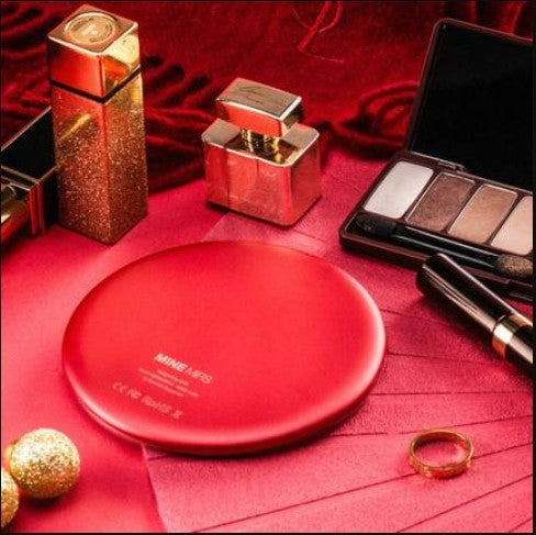 MINE MIRS Wireless charging LED Touch Screen Makeup Mirror -  Rose Red_0