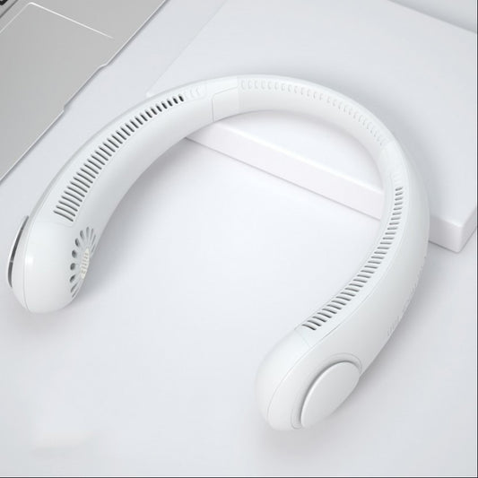 New Xiaomi Mini Wireless Neck Fan Portable - White_0