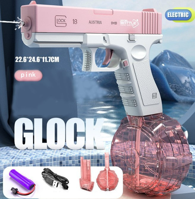 Fully Automatic Continuous Electric Water Gun Glock - Pink_0