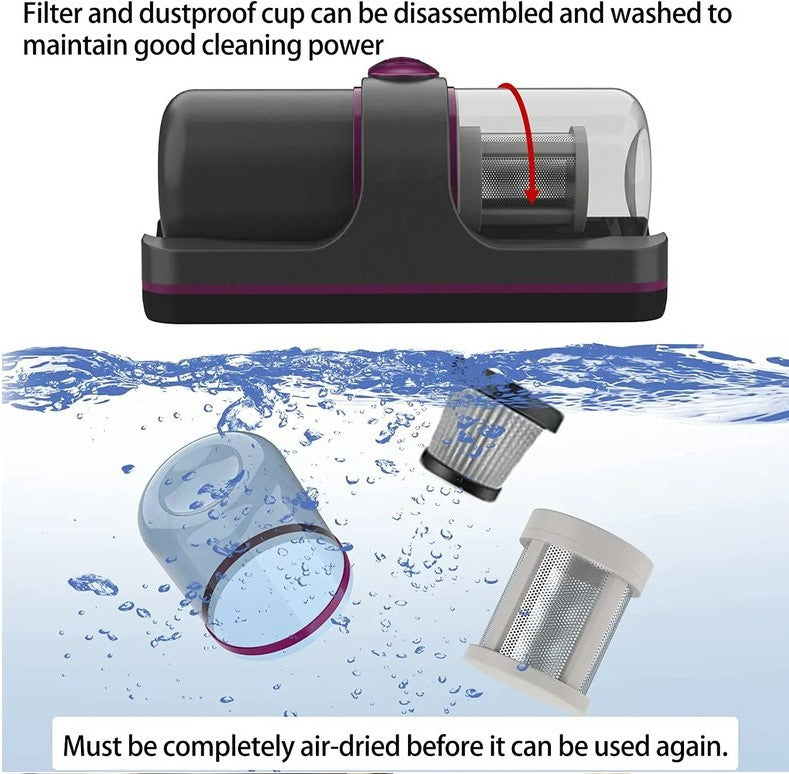 Ultraviolet Mite Removal Instrument Vacuum Cleaner Cordless Handheld Vacuum For Mattress Sofa Bed Home Detachable Filter_3