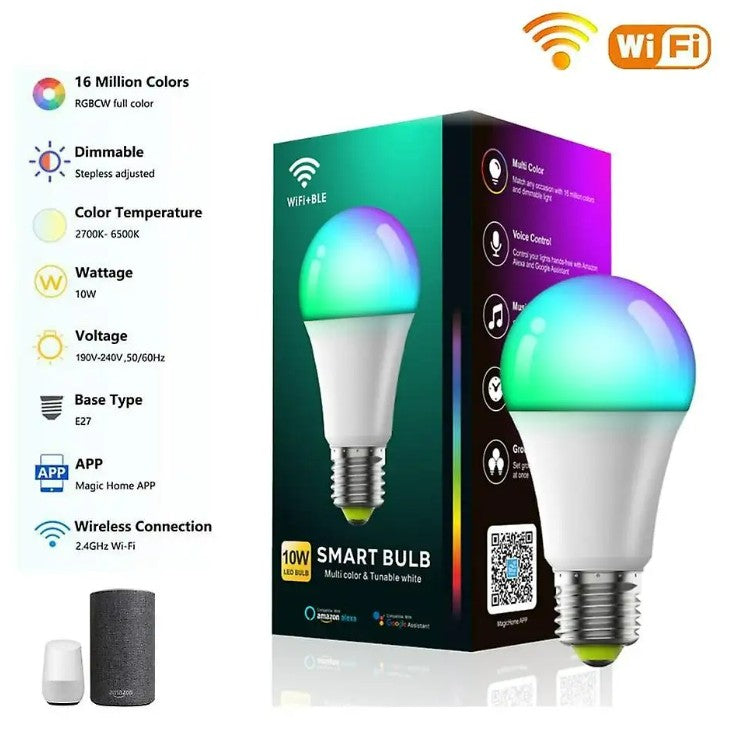 Tuya Smart WiFi LED 9W Bulb E27 Multicolour RGBCW - Alexa / Google / Compatible - Smart Life App_2