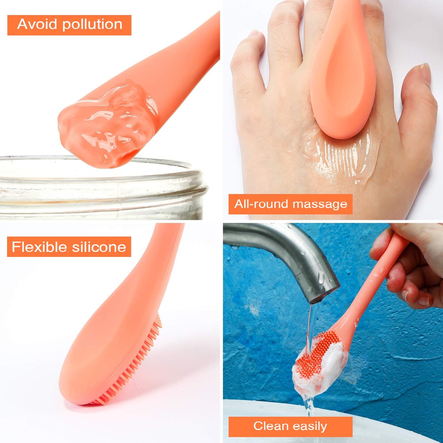 Double-Sided Silicone Face Mask Brush