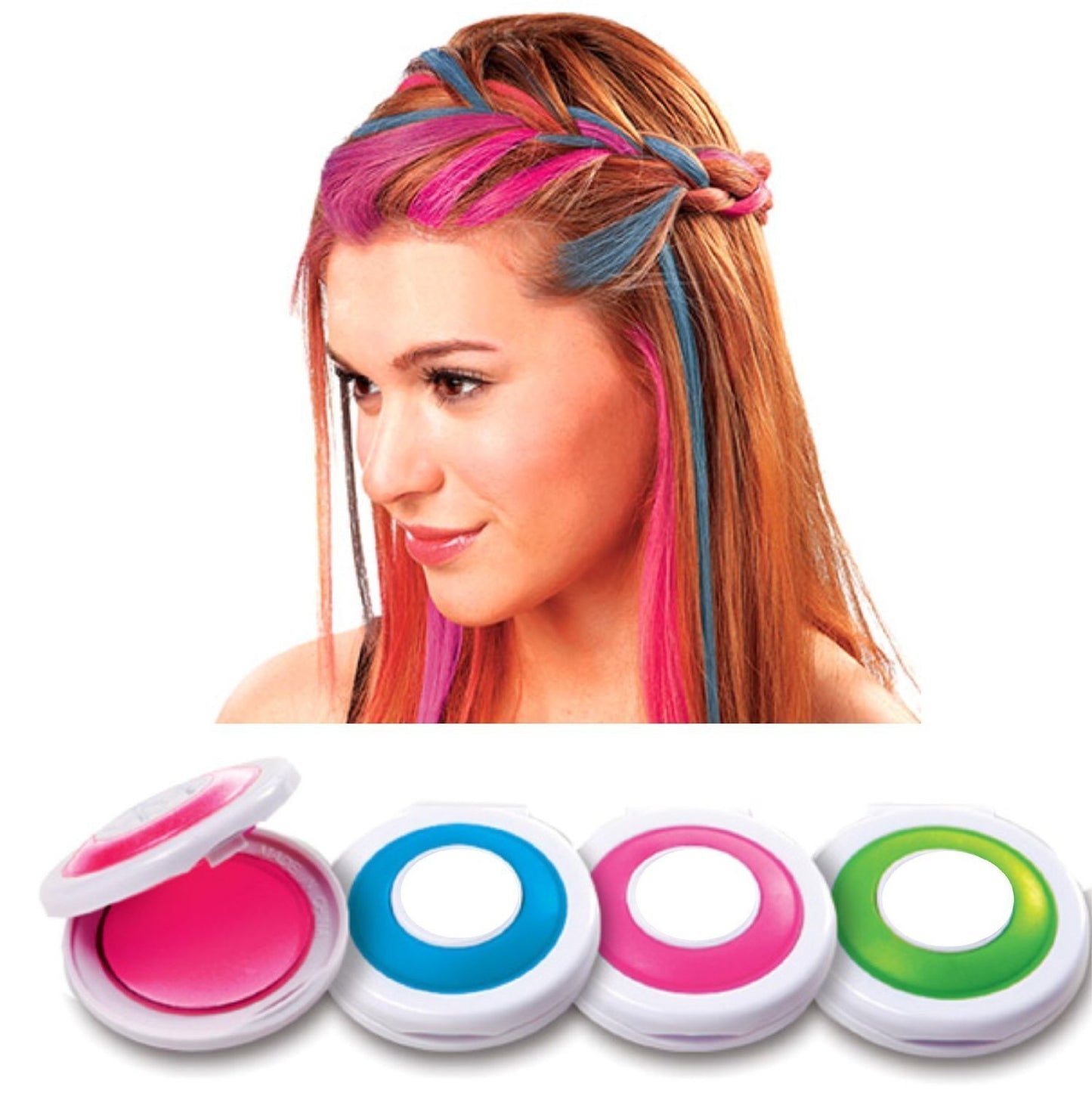 Hot Huez Temporary Hair Chalk - Set of 4 Colors