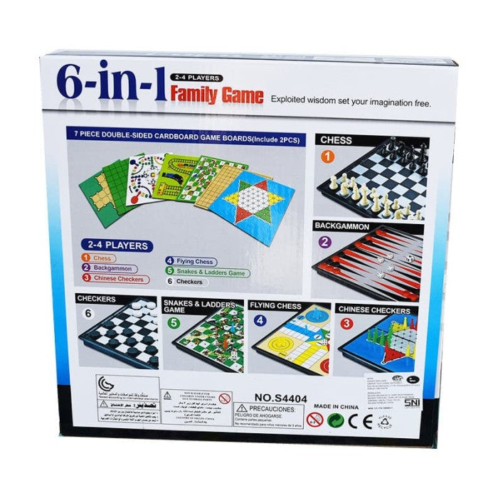 6-in-1 Family Board Game Set