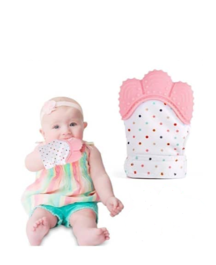 Baby Teething Mitten - Pink