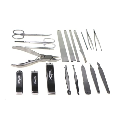 19-Piece Professional Grooming Kit - Stainless Steel